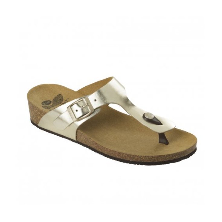 Scholl Gandia Damen Flip Flops Platin Farbe Größe 35