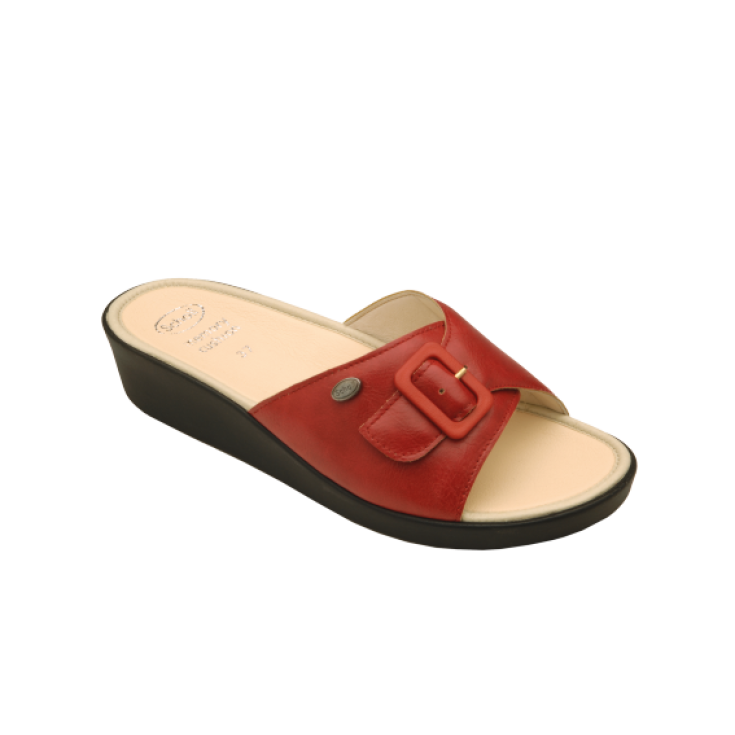 Scholl Mango Pantoffel aus synthetischem Stoff Rot Nr. 40