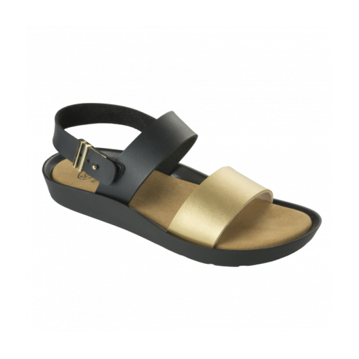 Scholl Mamore Sandale Damen Memory Cushion Innensohle Farbe Schwarz / Gold Größe 36