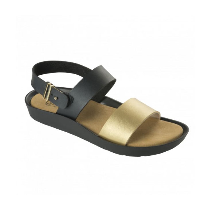 Scholl Mamore Sandale Schwarz-Gold Größe 41