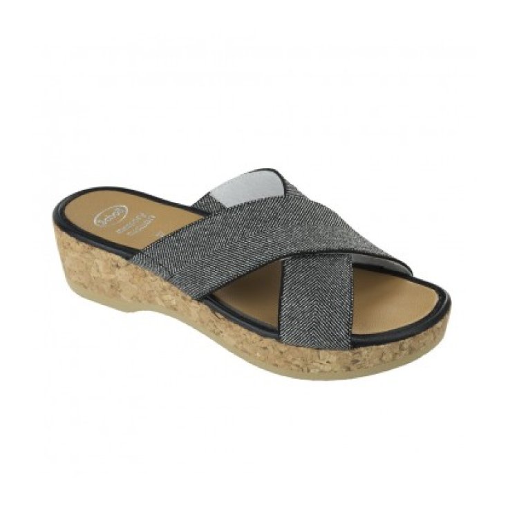 Scholl Rainfarn Sandale Damen Memory Cushion Innensohle Farbe Silber Größe 37