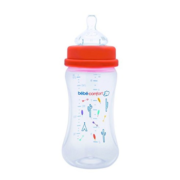 Bebe Confort Classic Babyflasche mit Standardhals aus PP 270ml Größe 2 Korallenfarbe