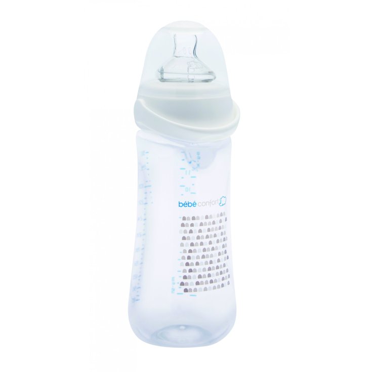 Bebe Confort Classic Babyflasche mit Standardhals aus PP 360 ml Größe 2 weiße Farbe
