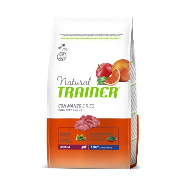 Natural Trainer Adult Medium Mittelgroße ausgewachsene Hunde mit Rindfleisch und Reis 3kg