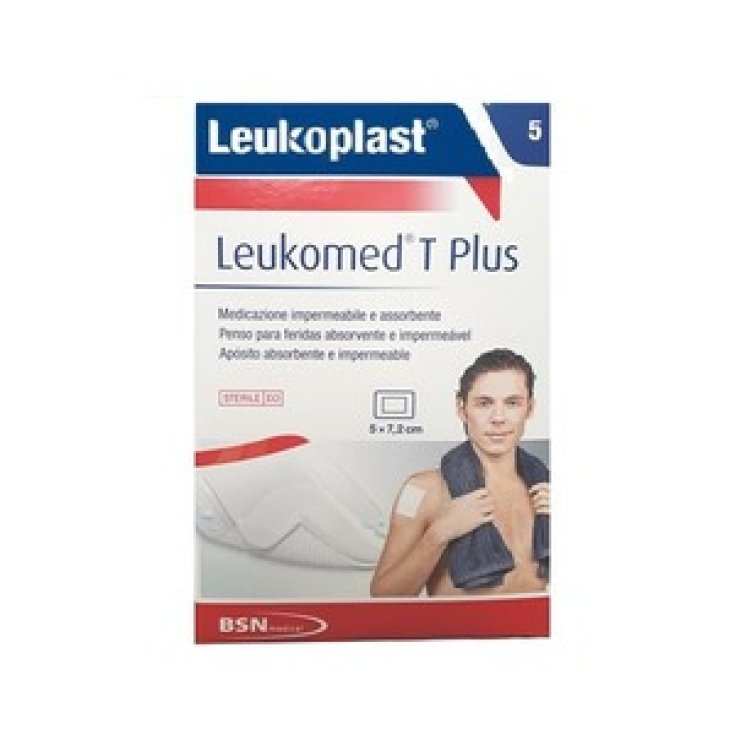 Leukoplast Leukomed T Plus transparenter Verband 5 Stück 7,2x5cm