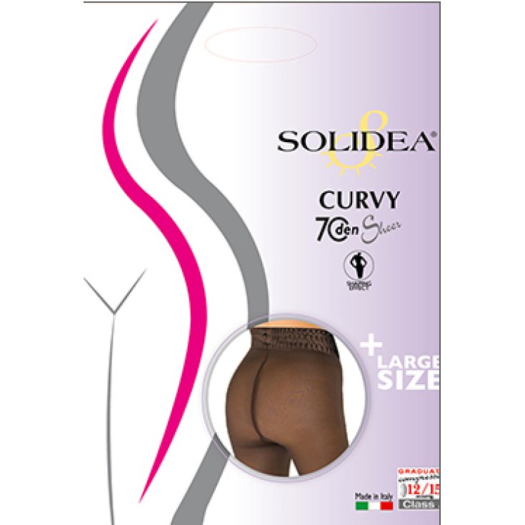 Solidea Curvy 70 Sheer Farbe Sm09 Schwarz Größe 2M-XL Ein Paar