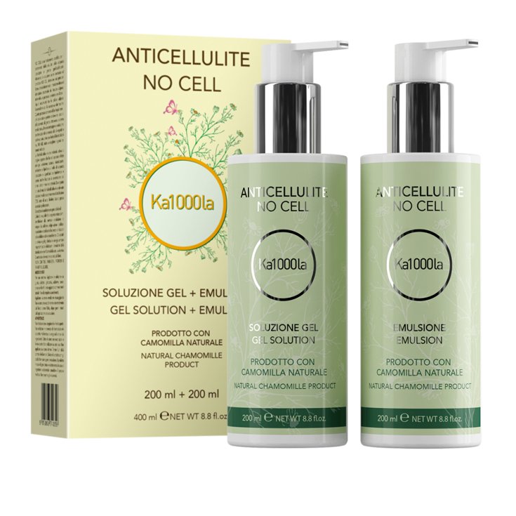 Ka1000la No Cell Anti-Cellulite-Gel-Lösung 200 ml + Emulsion 200 ml