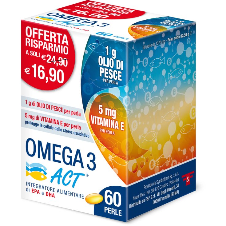 Omega 3 Act 1g Nahrungsergänzungsmittel 60 Perlen