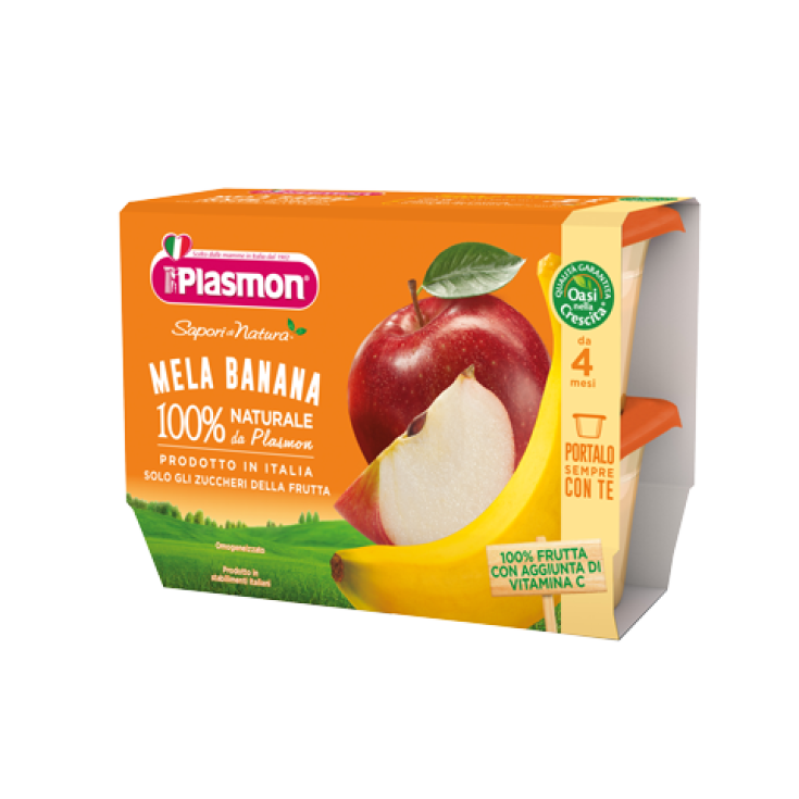 Plasmon Sapori Di Natura Homogenisierte Banane und Apfel 2x104g