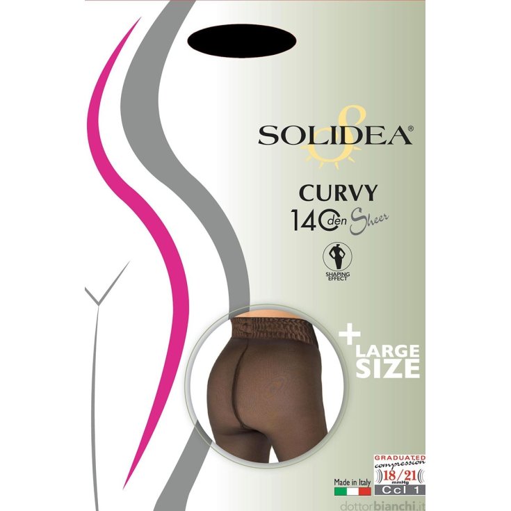 Solidea Curvy 140 Transparente Strumpfhose Farbe Schwarz Größe 1S-Xl 1 Paar