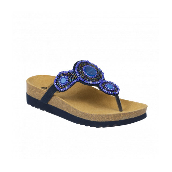 Scholl Zarina Canvas Schuh + Perlen Farbe Blau Nummer 37