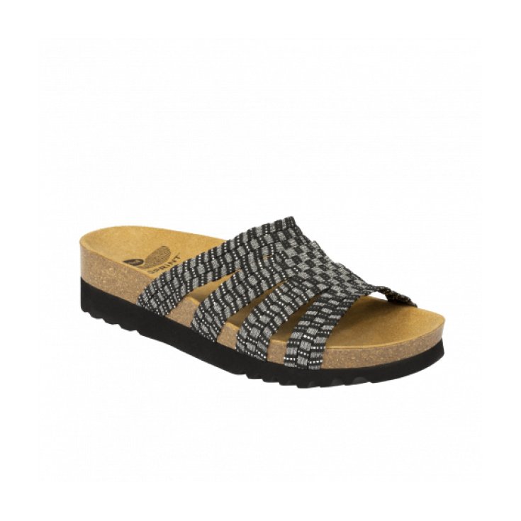 Scholl Saiki Sandale ohne Riemen Schwarz / Zinn Größe 37