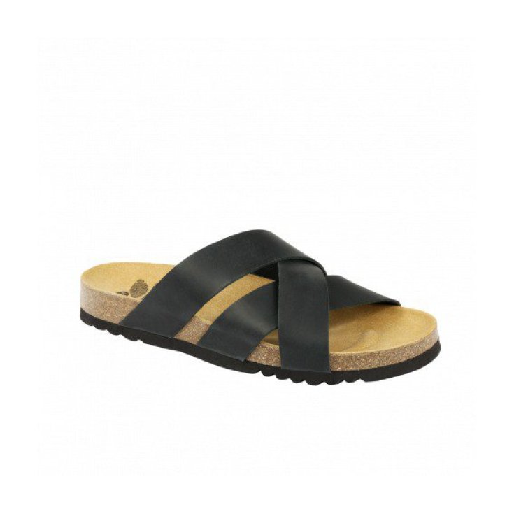 Scholl Damson Herren Ledersandale Bioprint Technology Schwarz Farbe Größe 44