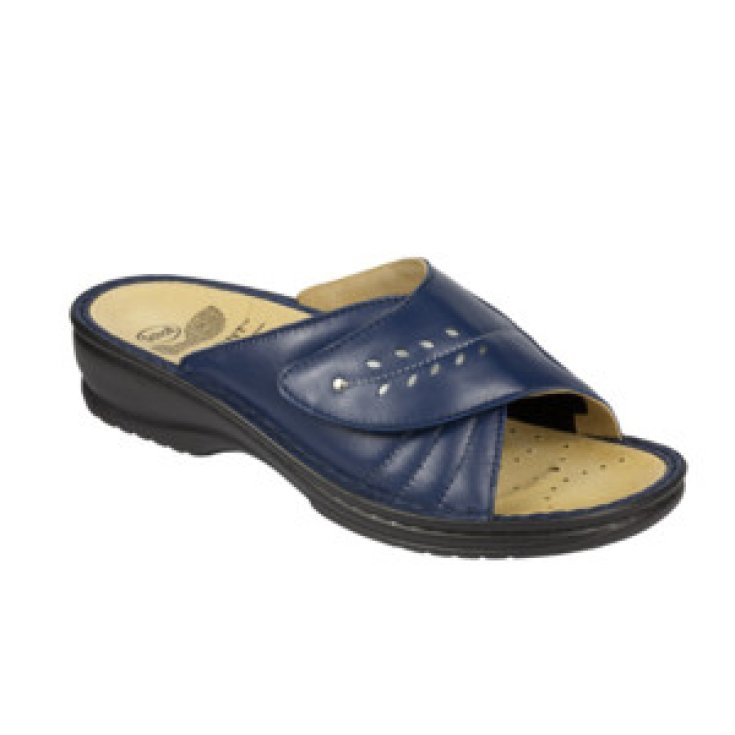 Dr. Scholl Berny Leder Damen Pantoffel Blau Farbe Größe 41