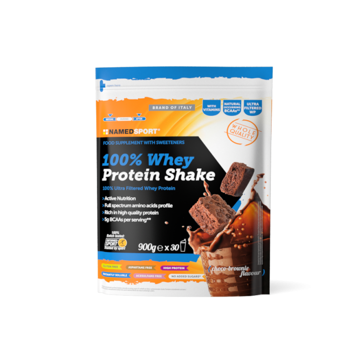 Named Sport 100% Whey Protein Shake Proteinergänzung Choco Brownie 900g