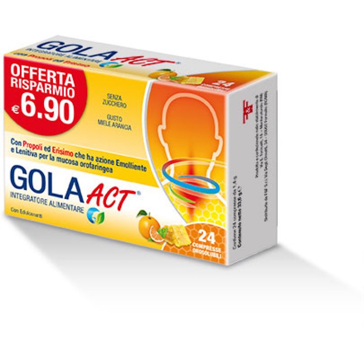 Gola Act Gusto Honig Orange 24 Kautabletten Zuckerfrei