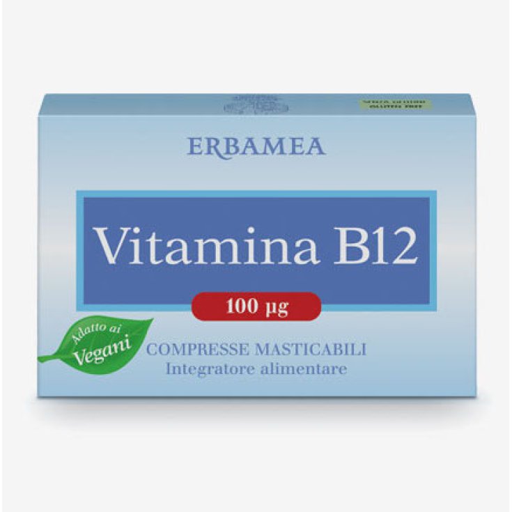 Erbamea Vitamin B12 Nahrungsergänzungsmittel glutenfrei 90 Kautabletten