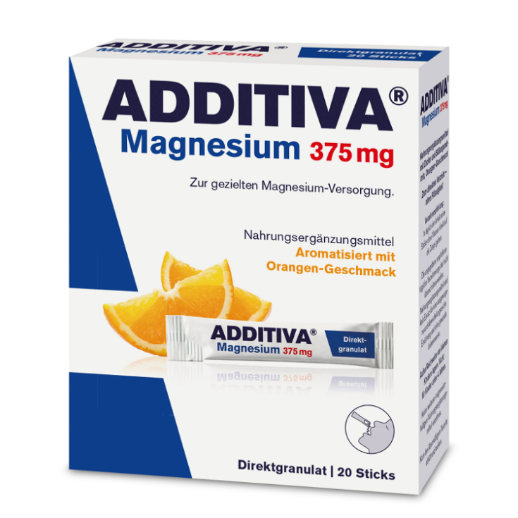 Zusatzstoff Magnesium 375mg Nahrungsergänzungsmittel 20 Beutel zum Schmelzen