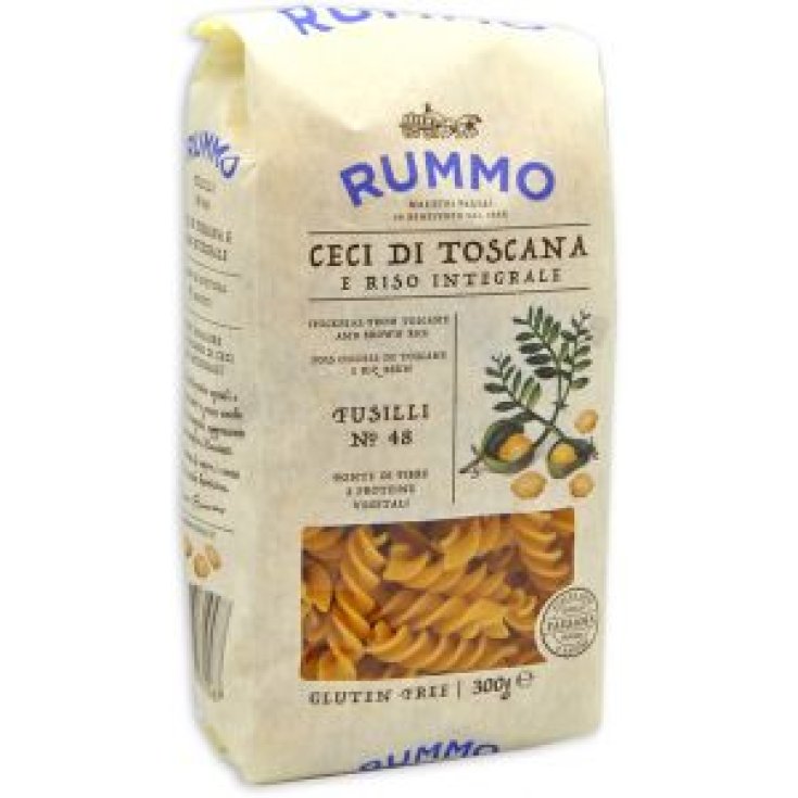 Rummo Pasta mit toskanischen Kichererbsen und Naturreis Fusilli n48 Glutenfrei 300g