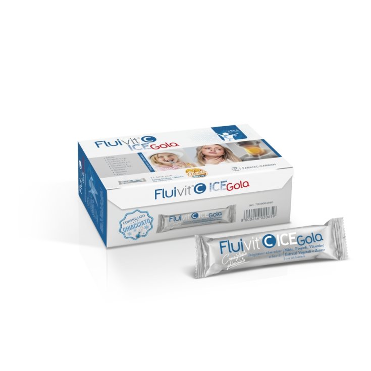 Farmac-Zabban Fluivit C Ice Throat Nahrungsergänzungsmittel 12 StickPack