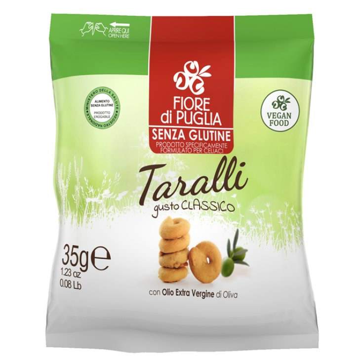 Fiore Di Puglia Taralli Klassischer Geschmack mit glutenfreiem nativem Olivenöl extra 35 g