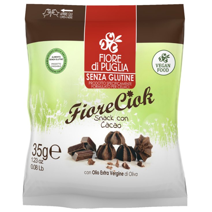 Fiore Di Puglia FioreCiok Snack mit Kakao und glutenfreiem nativem Olivenöl extra 35 g