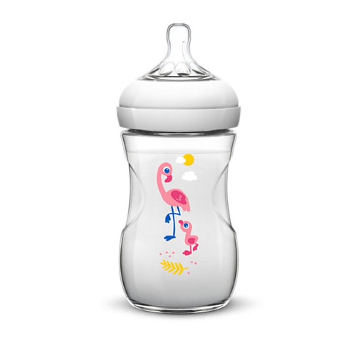 Philips Avent Natural Anti-Colic Babyflasche Flamingo Design 260ml