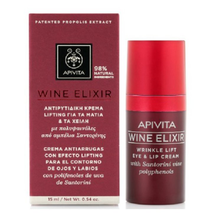Apivita Wine Elixir Wrinkle Lift Augen- und Lippencreme 15ml