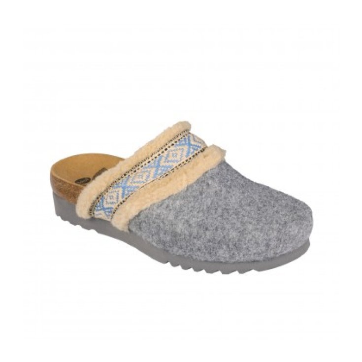 Dr. Scholl® Maya Damenschuhe aus Filz Kunstpelz und Bast Farbe Grau Größe 36