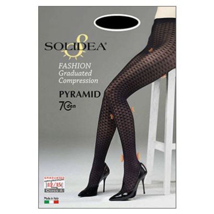 Solidea Pyramid 70 Mikrofaser-Kompressionsstrumpfhose 12/15 mmHg Farbe Schwarz Größe 4 L