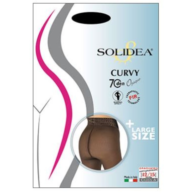 Solidea Curvy 70 Opaqe Blickdichte Strumpfhose Schwarz Farbe 2 M-XL