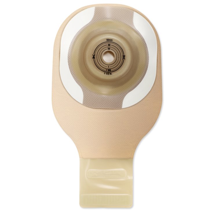 Hollister Moderma Flex Lock 'n Roll Konvexer einteiliger Ileostomiebeutel mit Kleberand CeraPlus Midi Hole 15-38