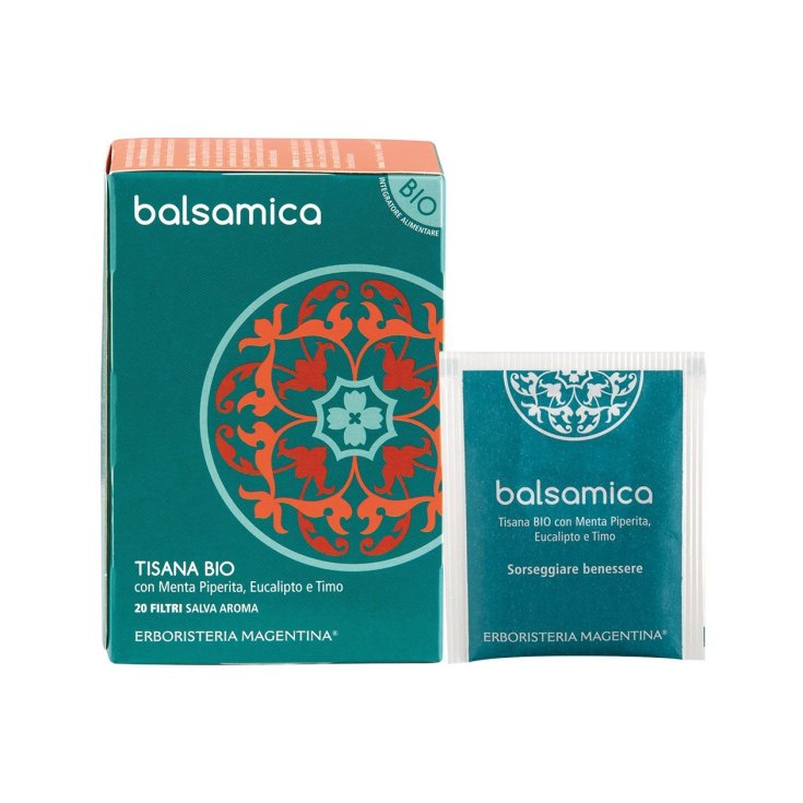 Herbalist Magentina® Balsamico Bio-Kräutertee mit Pfefferminze, Eukalyptus und Thymian 20 Filter
