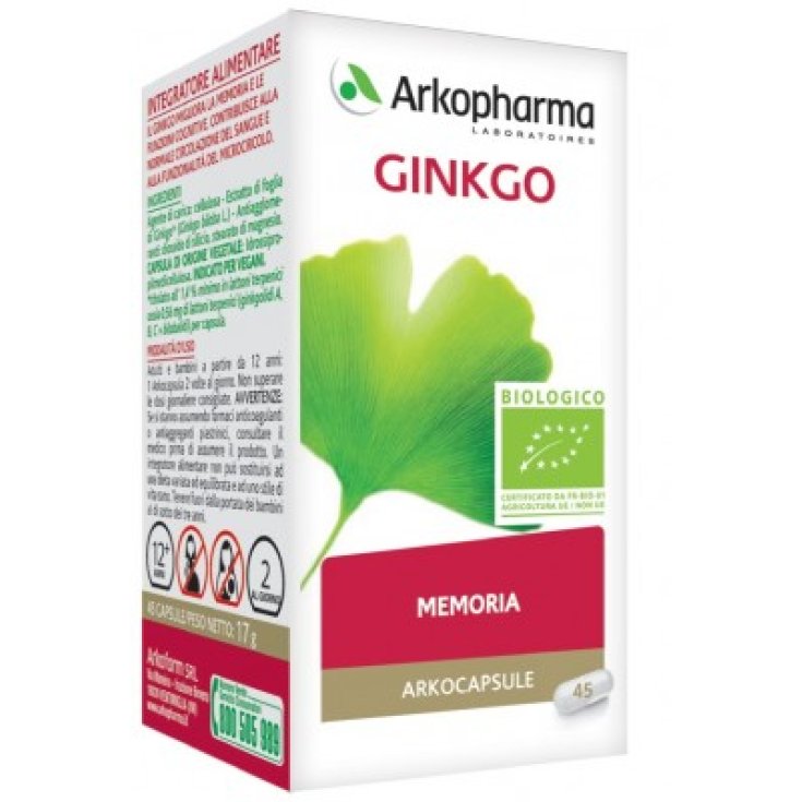 Arkocps Ginkgo Bio Nahrungsergänzungsmittel 45 Kapseln