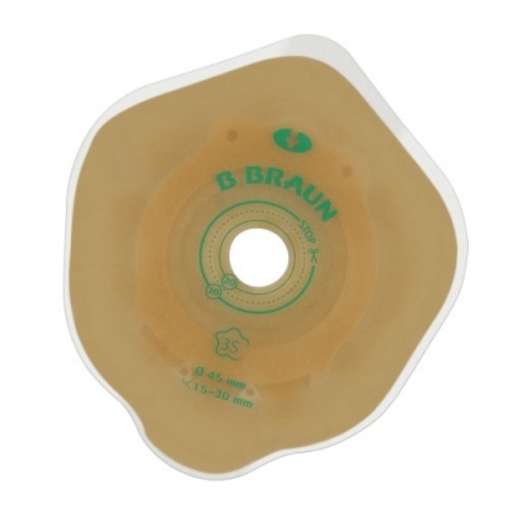 B.Braun Flexima 3s flache Platte für Kolostomie Ausschnitt 15–50 mm Durchmesser 65 mm 5 Stück