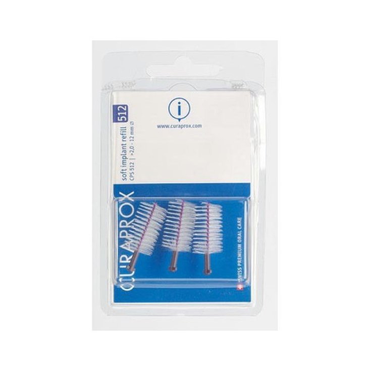 Curaprox Soft Implant Refill 512 Lila Farbe 3 Pinsel