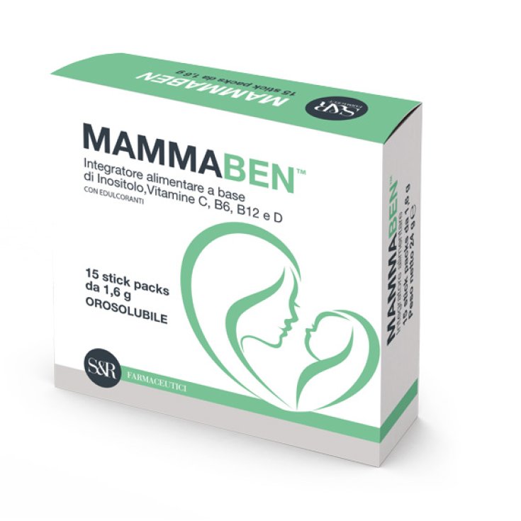 S&R Farmaceutici Mammaben™ Nahrungsergänzungsmittel 15 Sticks Packung mit 1,6 g