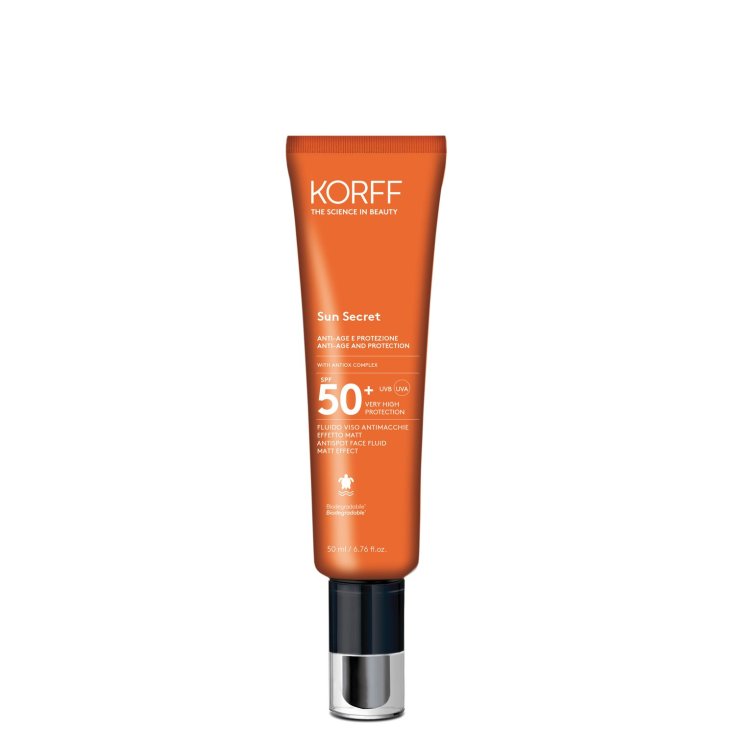 Korff Sun Secret Anti-Flecken Gesichtsfluid Matteffekt Spf50 + 50ml