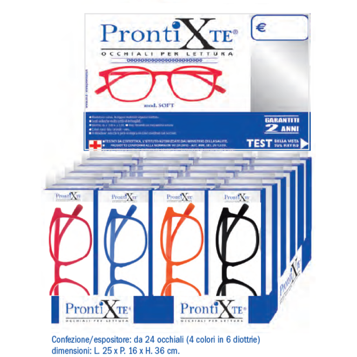 Italian Optical Industries Prontixte Kit Weiche Lesebrille 24 Stück