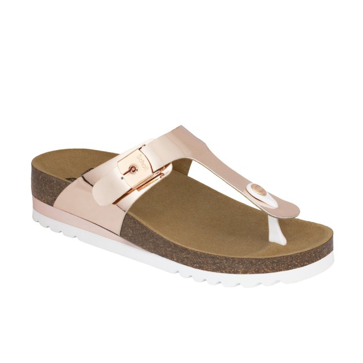 Scholl® Glam SS 1 Damen Flip Flops Glitter Bioprint® Fußbett Farbe Bronze Größe 39