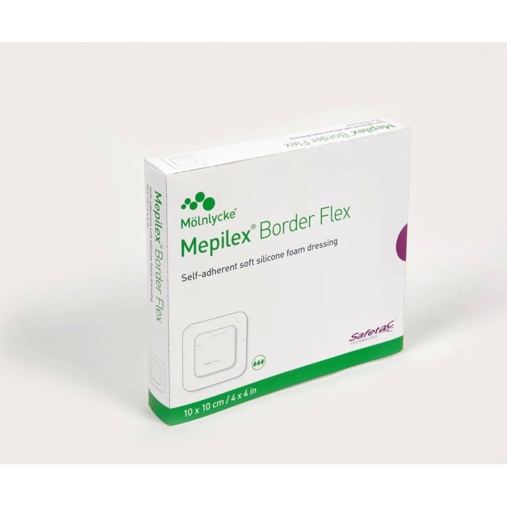 Mölnlycke® Mepilex® Border Flex Mehrzweck-All-in-One-Schaumverband mit Safetac® Größe 7,5 x 7,5 cm, 5 Stück