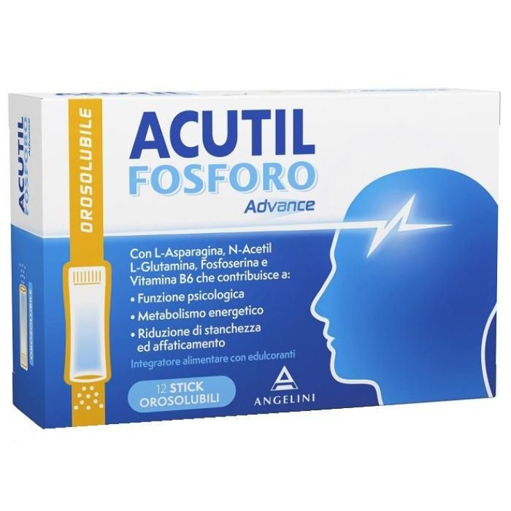 ACUTIL FOSFORO Advance ANGELINI 12 Schmelzlösliche Sticks.