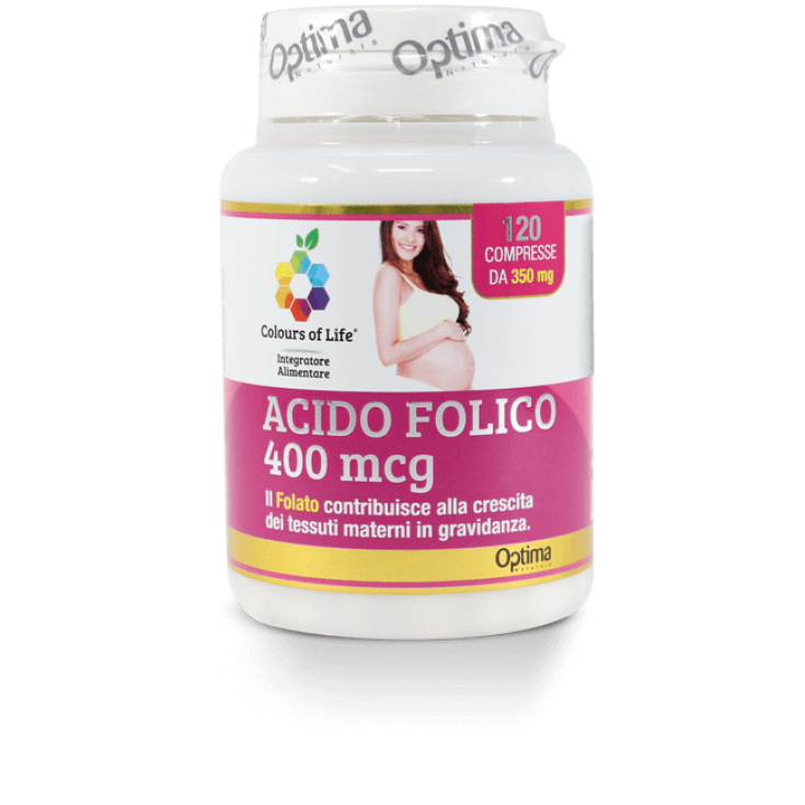 Folsäure 400Mcg Colors Of Life® Optima Naturals 120 Tabletten