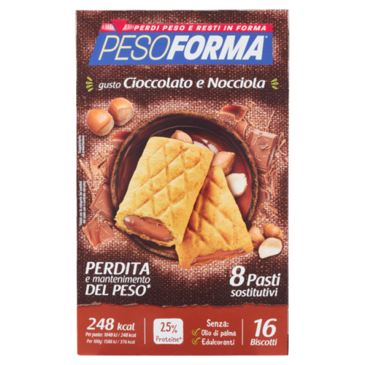 Pesoforma® Schokoladen- und Haselnusskeks 16x33g