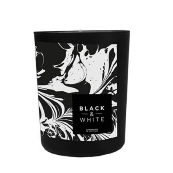 Schwarz-weiße Duftkerze Thé Noir Compagnie De Provence 180g