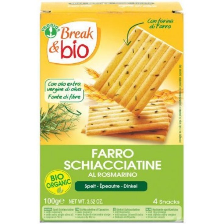 Break & Bio Dinkel Schiacciatine mit Rosmarin Probios 100g