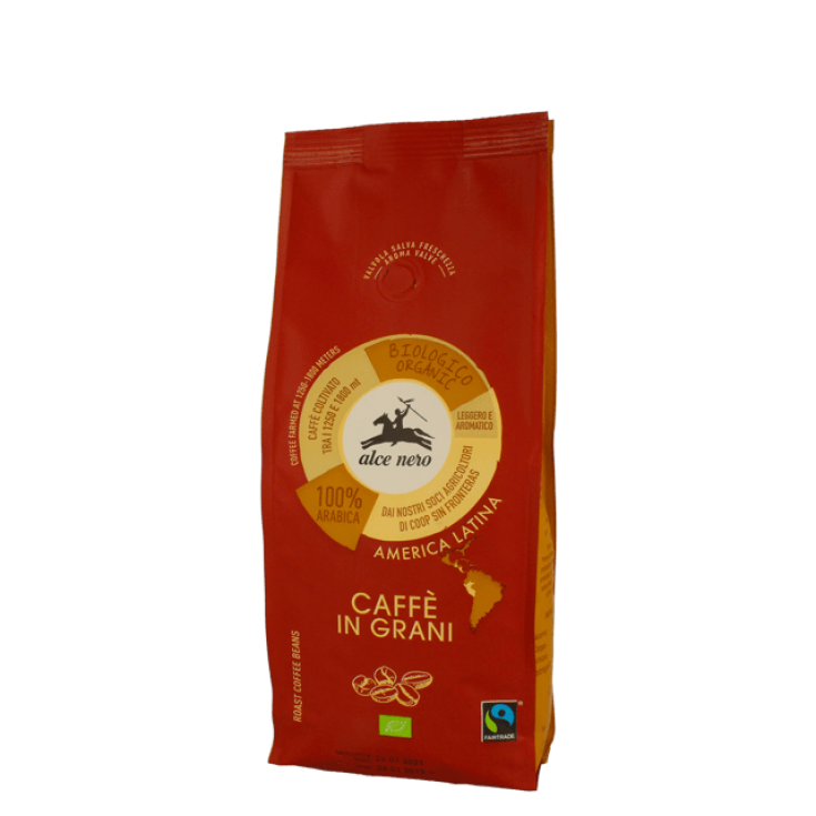 100 % Arabica-Kaffee in organischen Alce Nero-Körnern 500 g