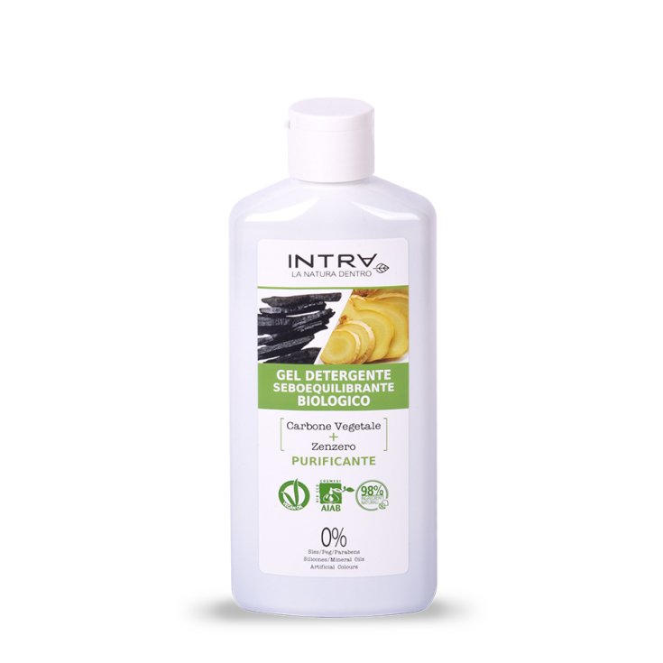 Pflanzliche Holzkohle & Ingwer Bio-Sebum-ausgleichendes Reinigungsgel Intra 200 ml