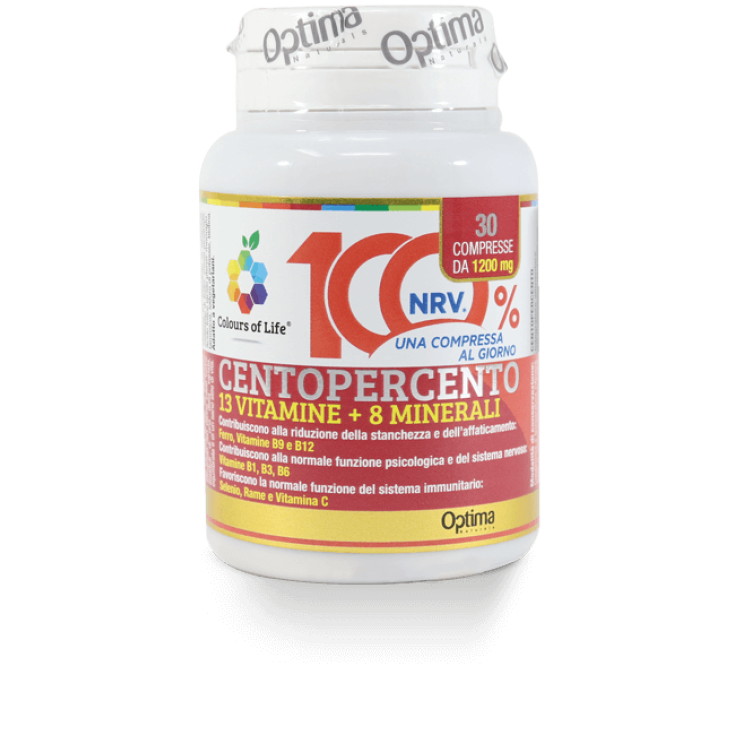 Centopercento 13 Vitamine + 8 Mineralien Colors Of Life® Optima Naturals 30 Tabletten