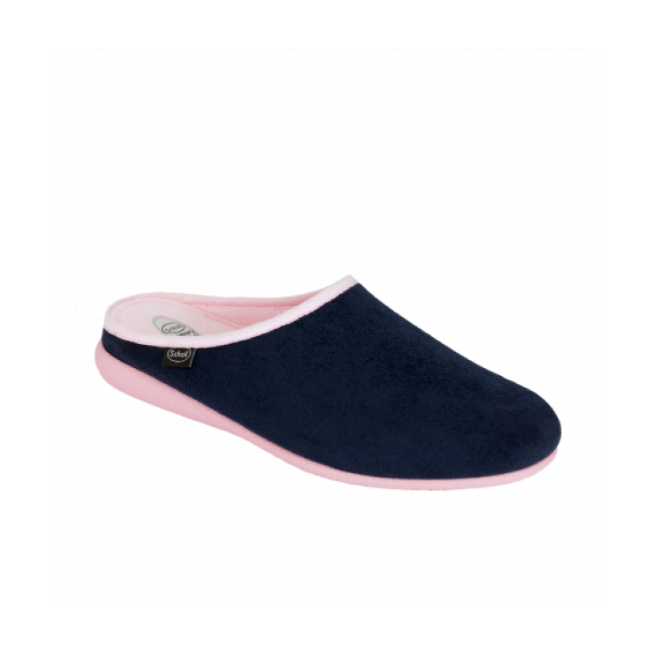 Scholl Chika Damenhausschuh Memory Cushion Einlegesohle Farbe Marineblau Rosa Größe 37